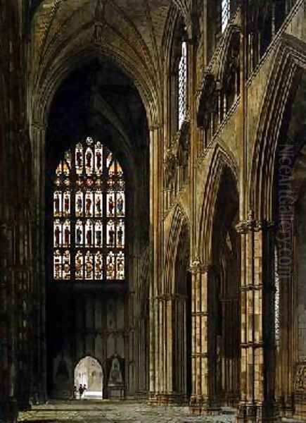Interior View of Westminster Abbey Looking Towards the West Entrance by Frederick Mackenzie