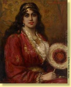 Orientale A L'eventail En Plumes by Leon Herbo