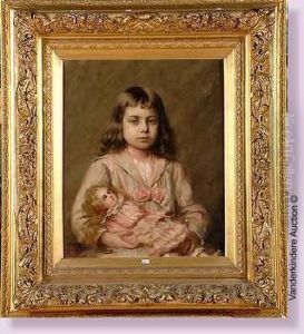 Portrait De Fillette A La Poupee