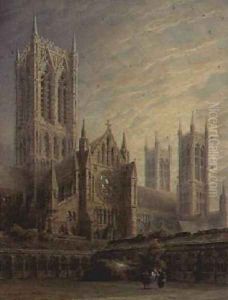 Lincoln Cathedral from the Cloisters