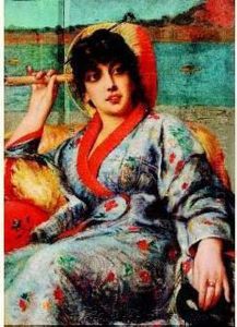 Jeune Femme Au Kimono by Leon Herbo