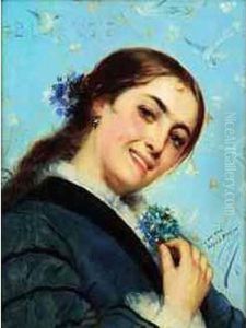 < Jeune Fille Aux Violettes >. < Jeune Fille Aux Violettes >.