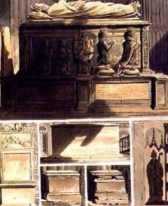 Tombs from Edward the Confessors Chapel by Frederick Mackenzie