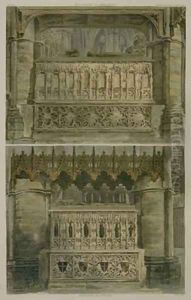 The Tombs of Richard the Second and Edward the Third by Frederick Mackenzie