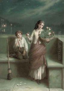 Mutually giving and receiving aid. They set each other off like light and shade by Augustus Edwin Mulready