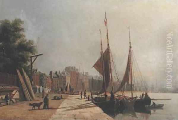 Early Morning Quayside Le Havre 1853 - view 1