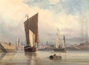 Ghosting into harbour by Antoine Leon Morel-Fatio