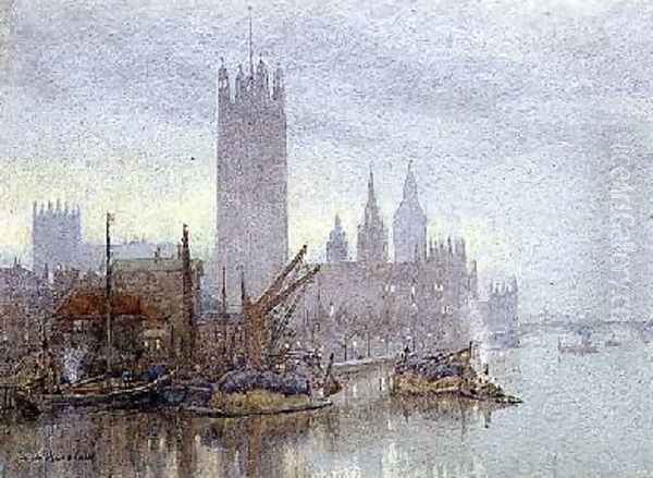 Twilight from Lambeth Bridge - view 1
