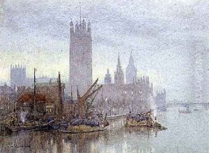 Twilight from Lambeth Bridge by Herbert Menzies Marshall
