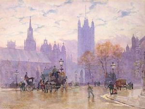 Morning in Parliament Square 1889 by Herbert Menzies Marshall