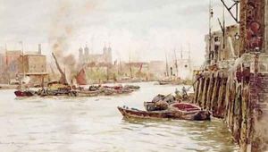 Port of London Upper Pool 1896 by Herbert Menzies Marshall