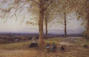 Mother and Child in Landscape by Herbert Menzies Marshall