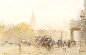 A view of Big Ben from Whitehall by Herbert Menzies Marshall