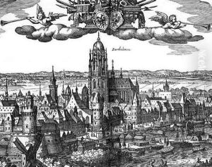 Frankfurt c. 1612 by Matthaus the Elder Merian
