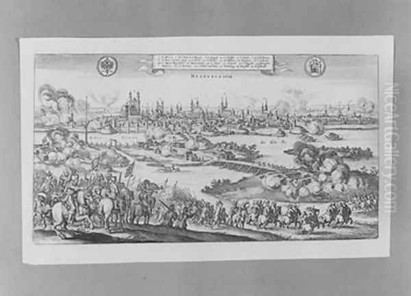 The Sack of Magdeburg by the Imperial troops under Tilly during the Thirty Years War on 20 May 1631 - view 1