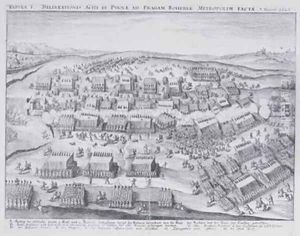 The Battle of White Mountain near Prague 8th November 1620 by Matthaus the Elder Merian