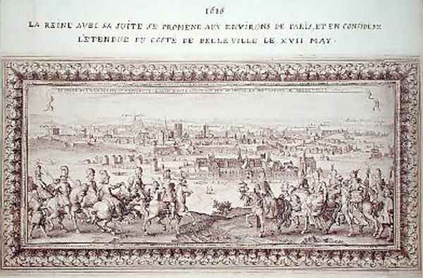 The Queen with her Entourage on the Outskirts of Paris 17th May 1616 - view 1