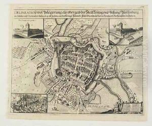 The Siege and Surrender of Leipzig and Castle Pleissenburg in October November 1642 after 1642 by Matthaus the Elder Merian