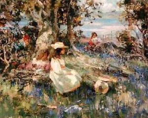 Bluebell Wood by the Sea Galloway by William Stewart MacGeorge