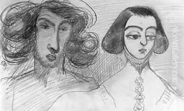 Self Portrait with George Sand 1804-76 - view 1