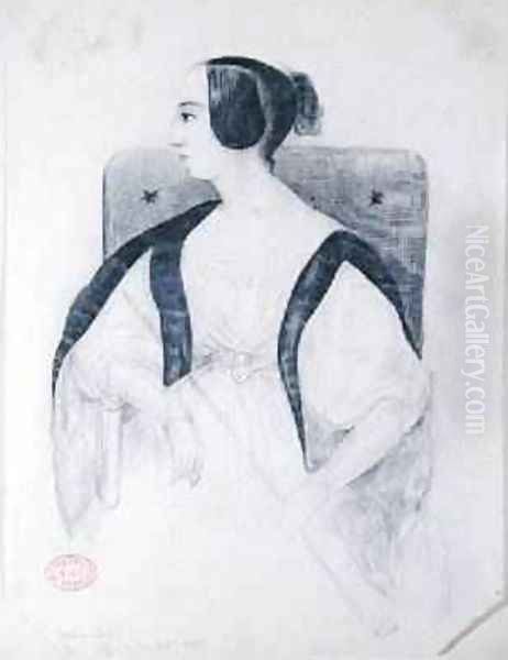 George Sand 1804-76 Seated in an Armchair 1833 - view 1