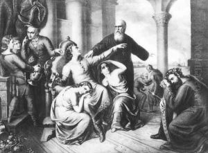 The Court of Laszlo Kun 1862 by Jozsef Marastoni