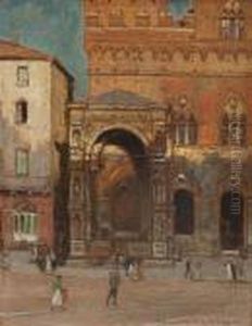 Italienische Stadtvedute by Heinrich Hermanns