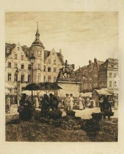 Dusseldorfer Marktplatz Mit Jan-wellem-denkmal Dusseldorfer Marktplatz Mit Jan-wellem-denkmal