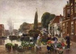 Flower Market By The Harbour Of Dordrecht