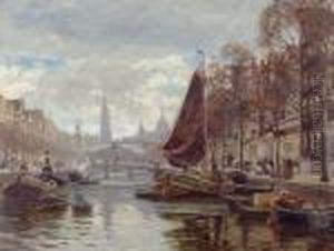 Vue D'amsterdam by Heinrich Hermanns
