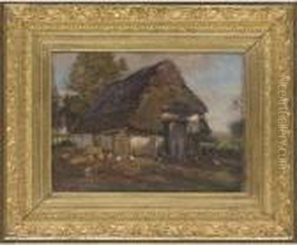 Sweeping The Farmyard - view 1