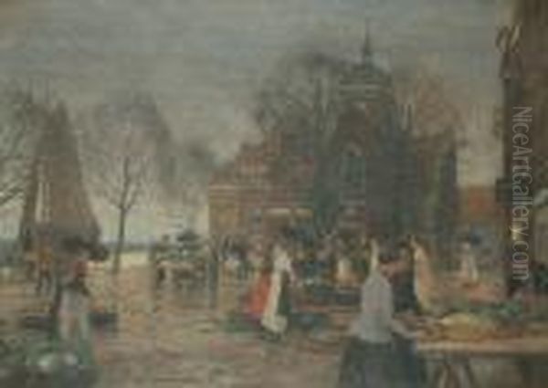 A Busy Market Square. - view 1