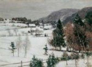 Winter Im Bergischen Land.
Signiert Unten Rechts: Heinrich Hermanns. Ol Auf Leinwand. H 34; B 48
Cm. by Heinrich Hermanns
