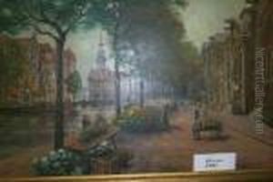 Amsterdamer Blumenmarkt. Unten Rechts Signiert Heinrich Hermanns by Heinrich Hermanns