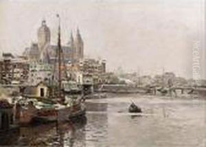 A View Of The St. Nicholaas Church And Prins Hendrik Quay, Amsterdam