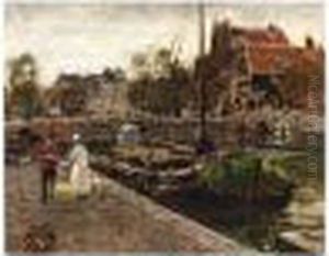 A View Of A Canal, Amsterdam A View Of A Canal, Amsterdam
