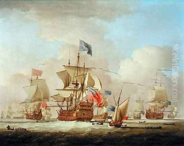 British Men-of-War and a Sloop 1720-30 - view 1