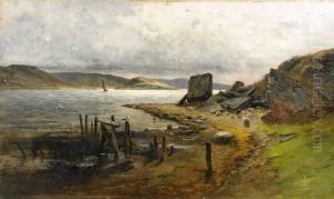 Kustlandskap Med Segelbat