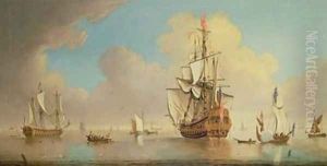 British men-o-war and other ships