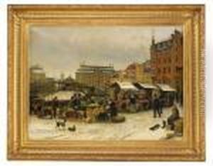 Marknad Vid Munkbron - Stockholm by Olof Hermelin