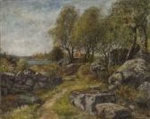 Sommarlandskap by Olof Hermelin