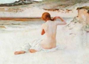 Nude on a Beach 1898 by William Henry Margetson