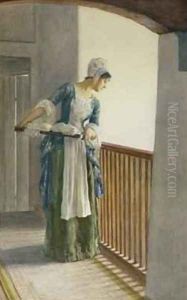 The Laundry Maid 1920 by William Henry Margetson
