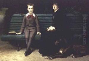 Mme Memssiere and her Son by Joseph-Paul Mesle