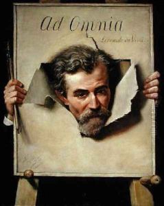Ad Omnia Leonardo da Vinci thought to be a self portrait of the artist by Georges Melies