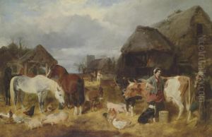 Herring, Sen.and Thomas Faed, R.a. A Kentish Farmyard by John Frederick Herring Snr
