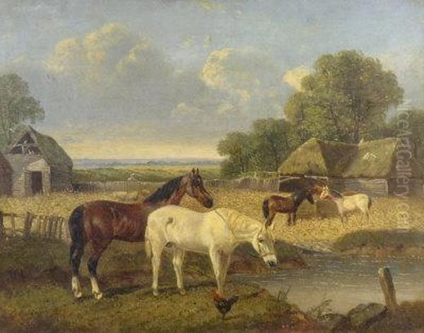 Horses In A Meadow - view 1