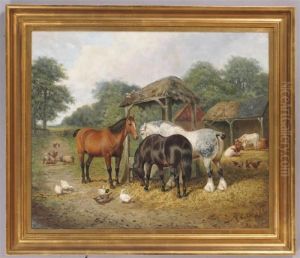 Busy Farmyard by John Frederick Herring Snr
