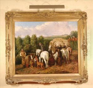 A Kentish Hopgarden by John Frederick Herring Snr