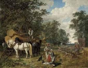 The Woodcutters by John Frederick Herring Snr